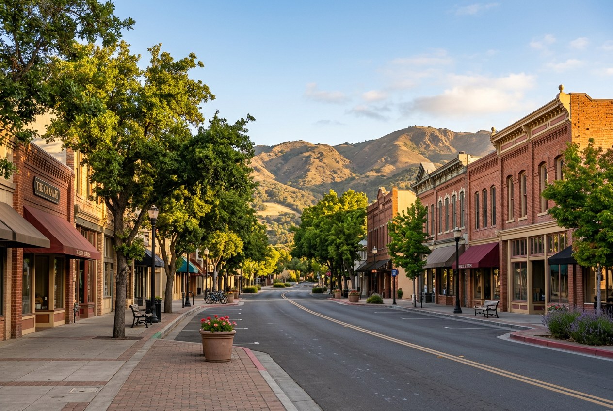 Downtown Morgan Hill, California Main Street